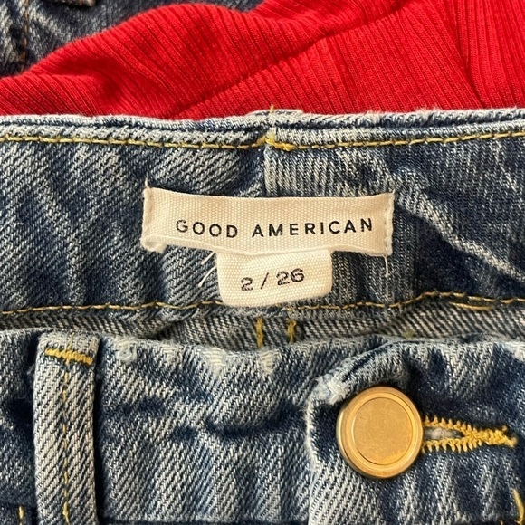 Good American Medium Wash Straight Leg Jeans Size 2 - Picture 6 of 8